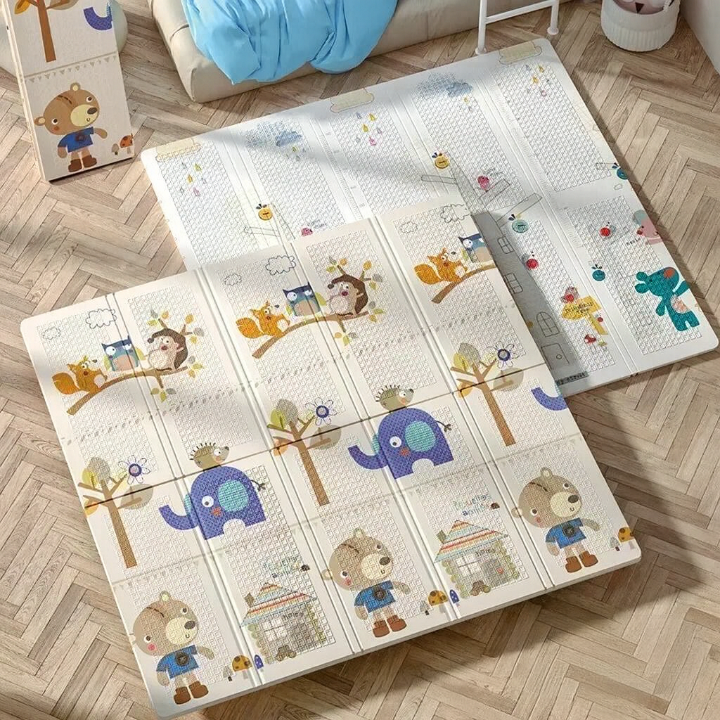 Tapis d'Éveil Doux Jardin pour Parc Bébé